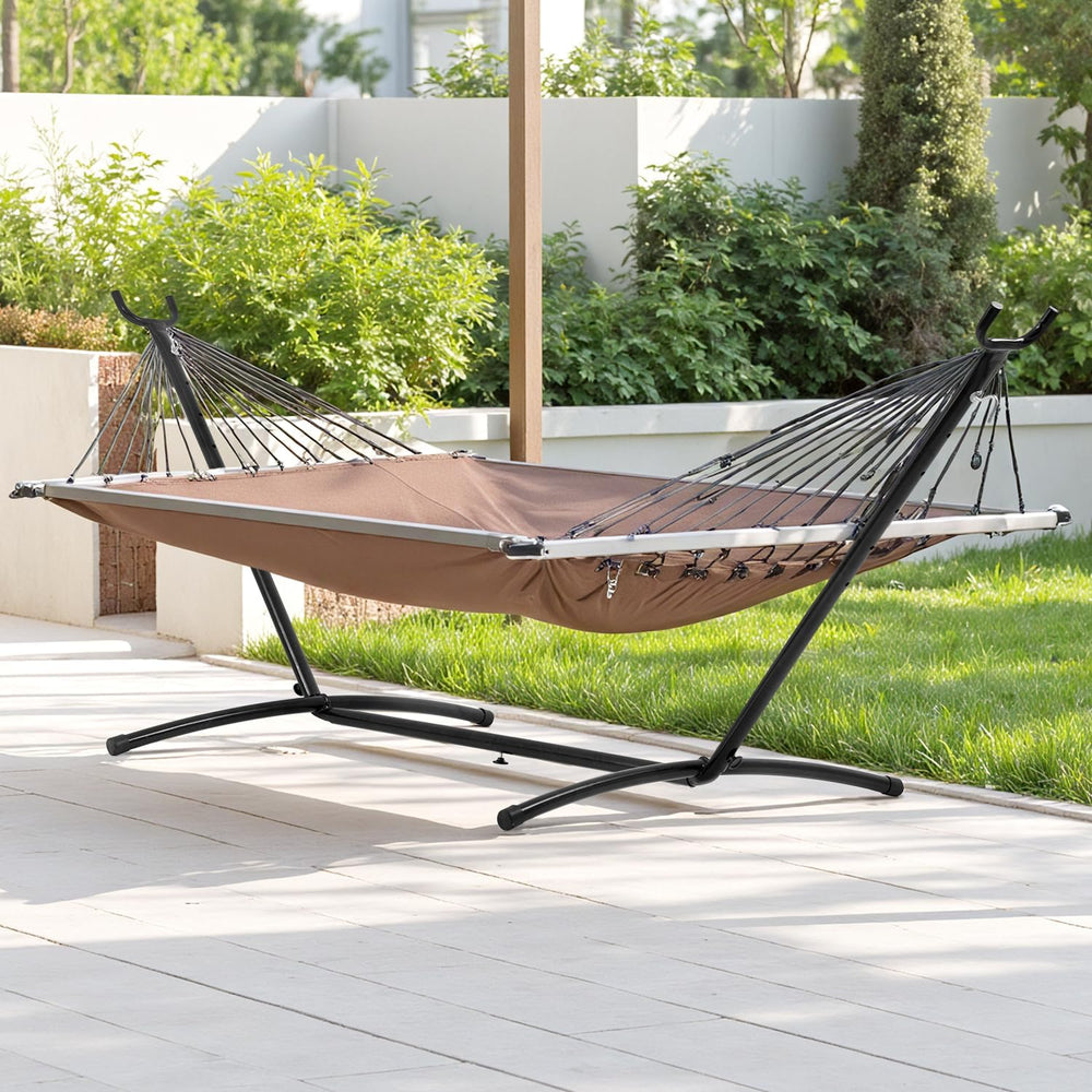 FDW Portable Hammock Double Stand | No Hammock | Sturdy Steel Construction