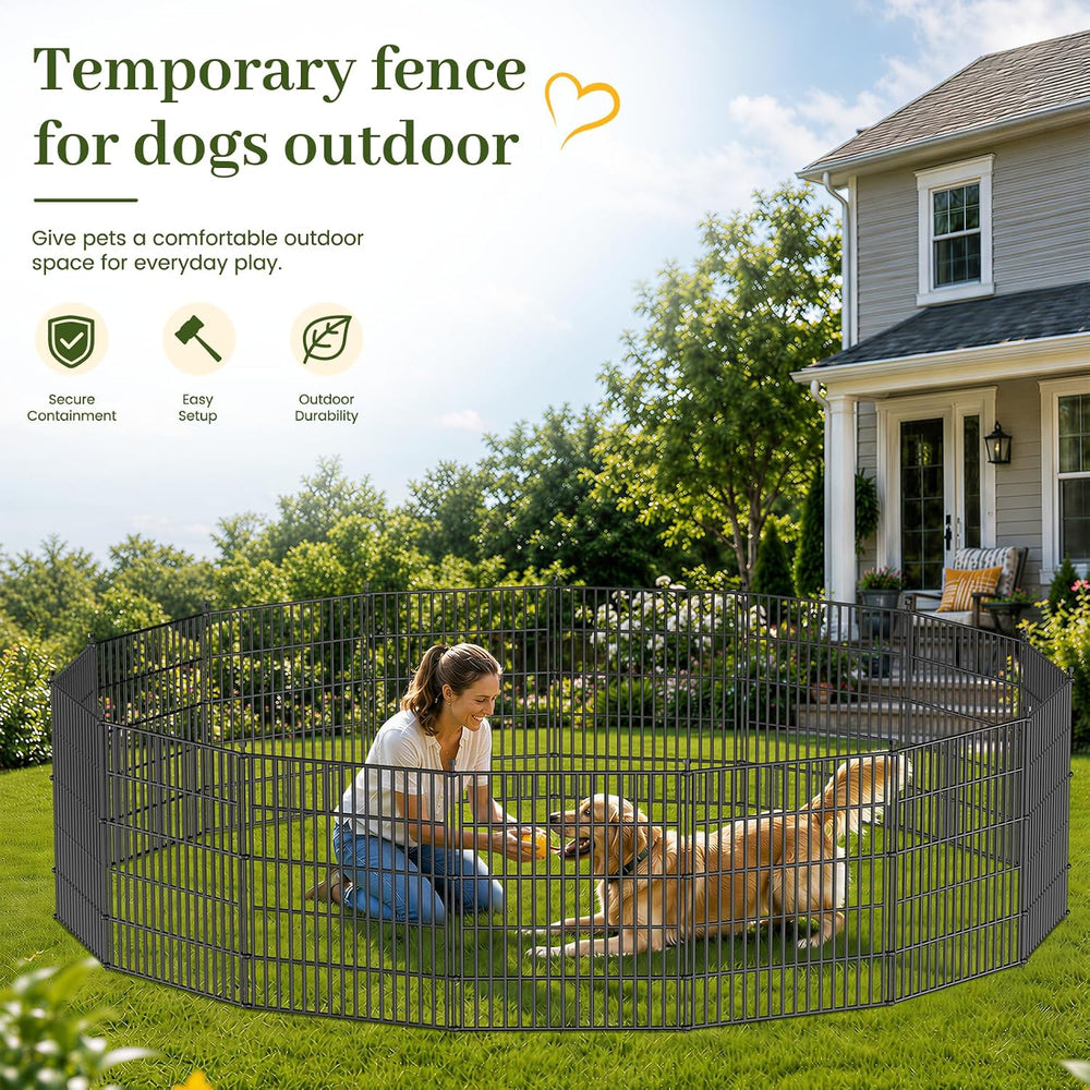No Dig Garden Fence Outdoor for Yard, 32in (H) x 23.6ft(L)