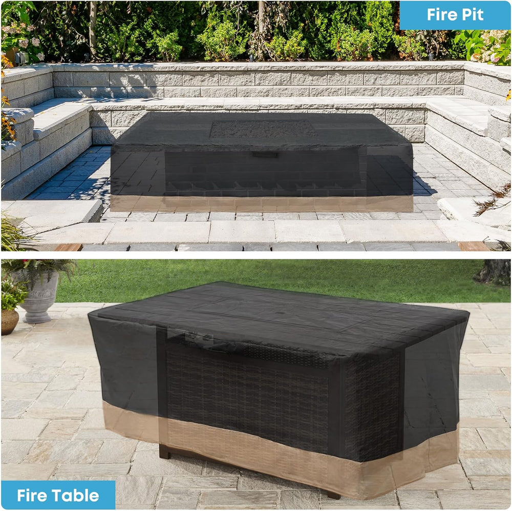Stanbroil 60 Inch Rectangle Fire Pit Cover, Outdoor Patio Table Cover
