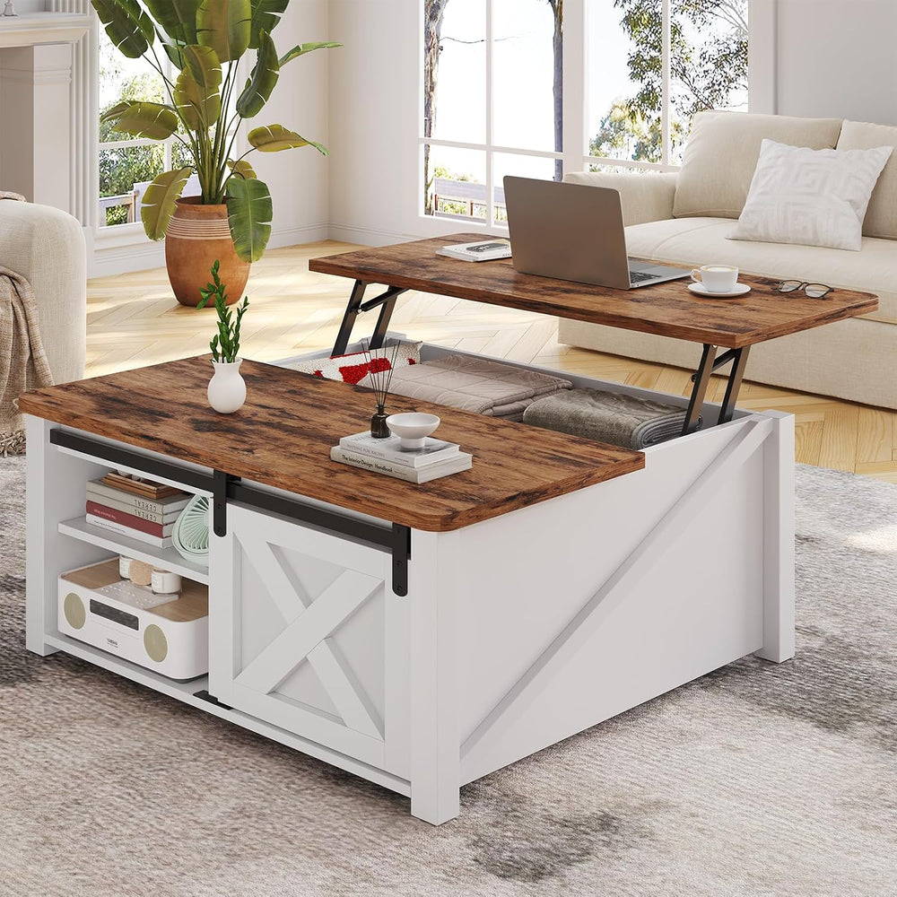SEDETA 31.5" Lift Top Coffee Table with Storage, Square Coffee Tables fo...
