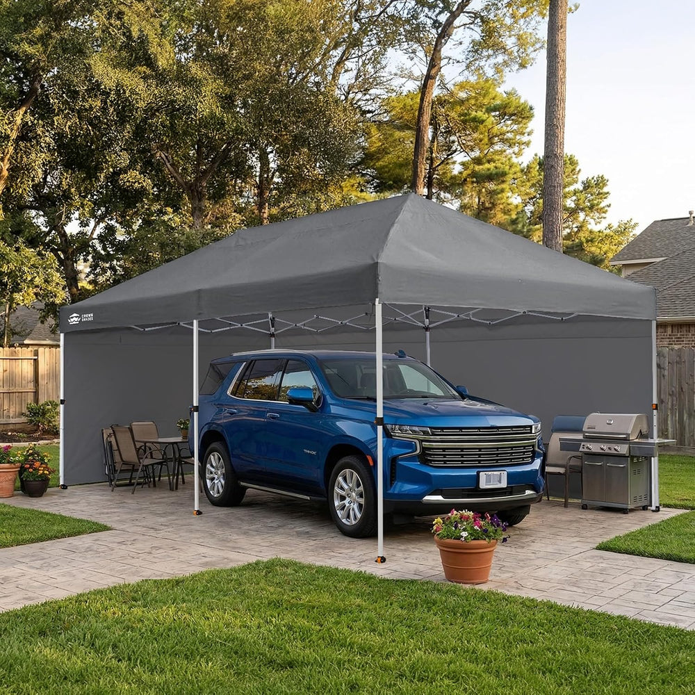 CROWN SHADES 10x20 Pop Up Canopy Tent, Event Shelter, Gray