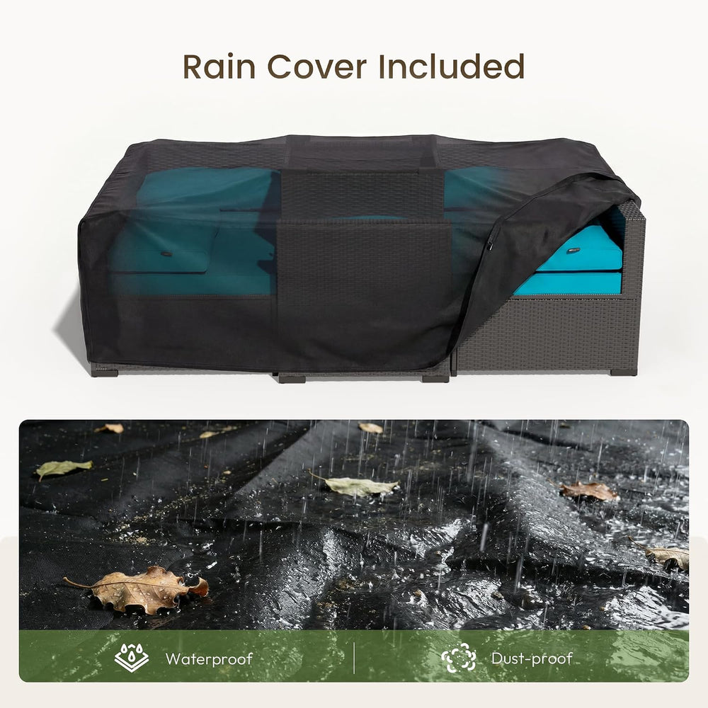 Patio Furniture Set - All-Weather - 7 Piece Patio Outdoor Conversation Set, M...