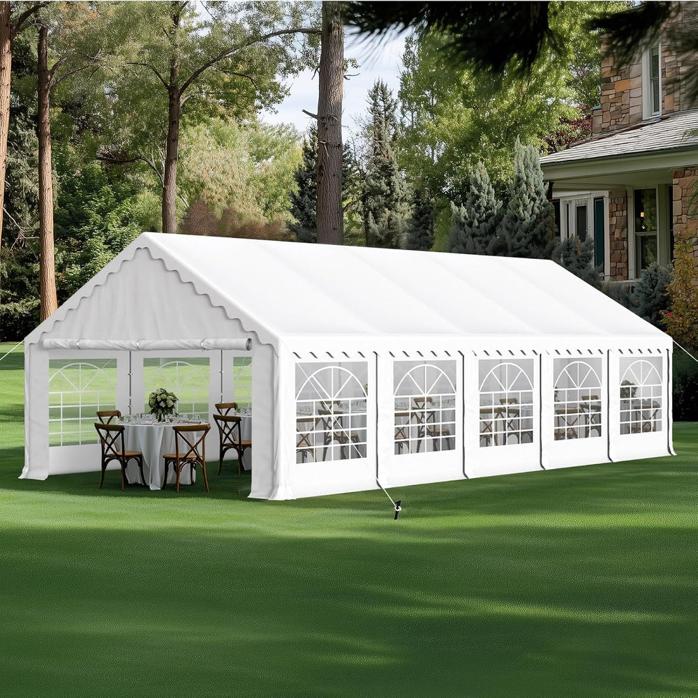 GREEN PARTY 16x32 ft Party Tent Heavy Duty, Outdoor Wedding Commercial Tent