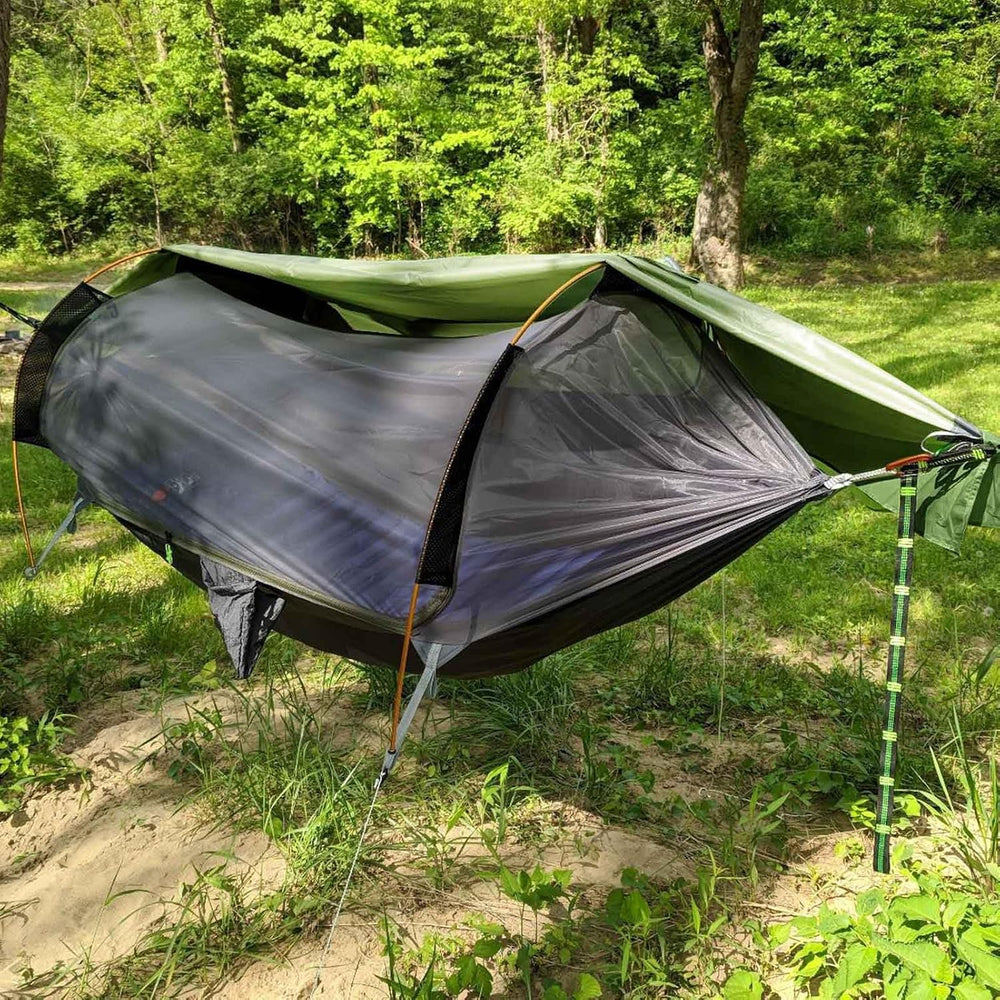 Camping Hammock Tent with Mosquito Net & RainFly, 3 in 1 Waterproof Light...