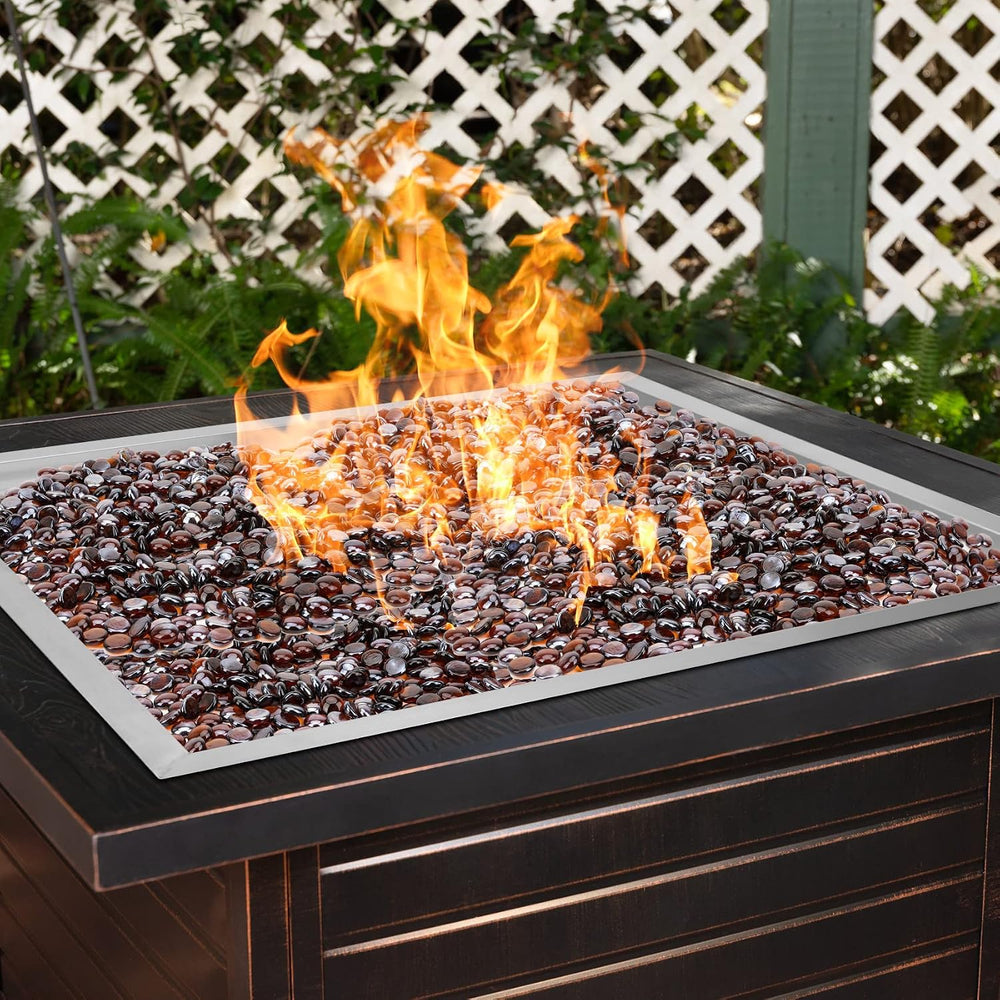 onlyfire 30" Square Fire Pit Flat Pan with Burner Ring, 296,000 BTU