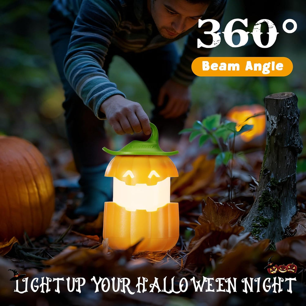 EverBrite 6-Pack Halloween Pumpkin Lantern, Collapsible Light up Pumpkins