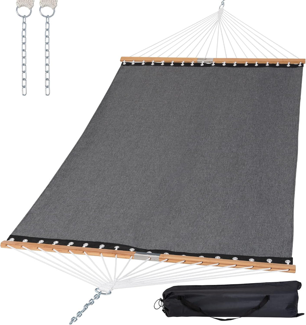 SUNCREAT Portable Double Outdoor Hammock, 450lbs Capacity, Dark Gray