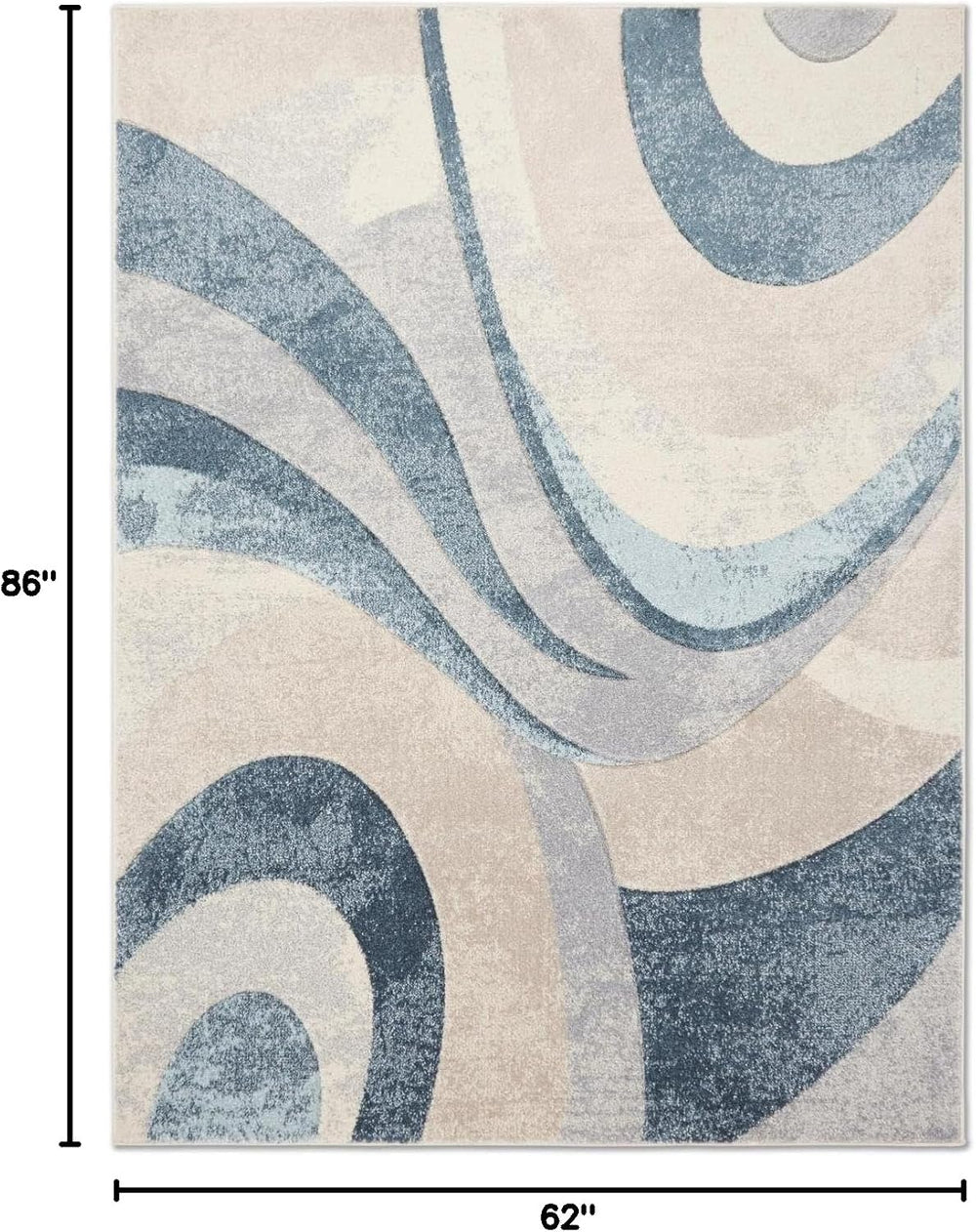 Home Dynamix Tribeca Slade Modern Area Rug, Abstract Blue 5'2"x7'...