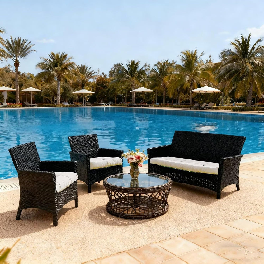 Wicker Furniture Cushions Outdoor, Patio Seat Chair Pads, Waterproof