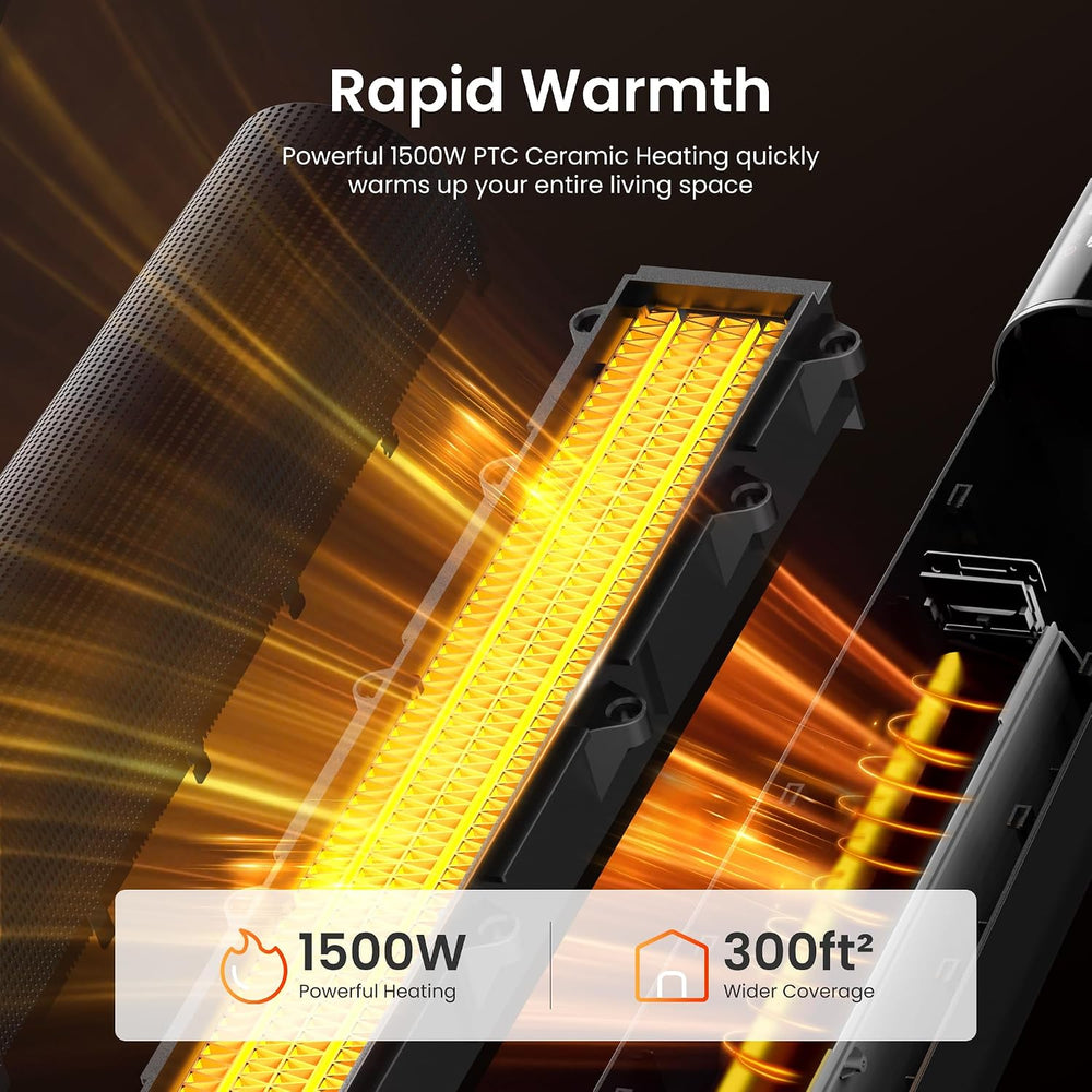 FLANUR 1500W Space Heaters for Indoor Use Large Room, WIFI Electric Heater wi...