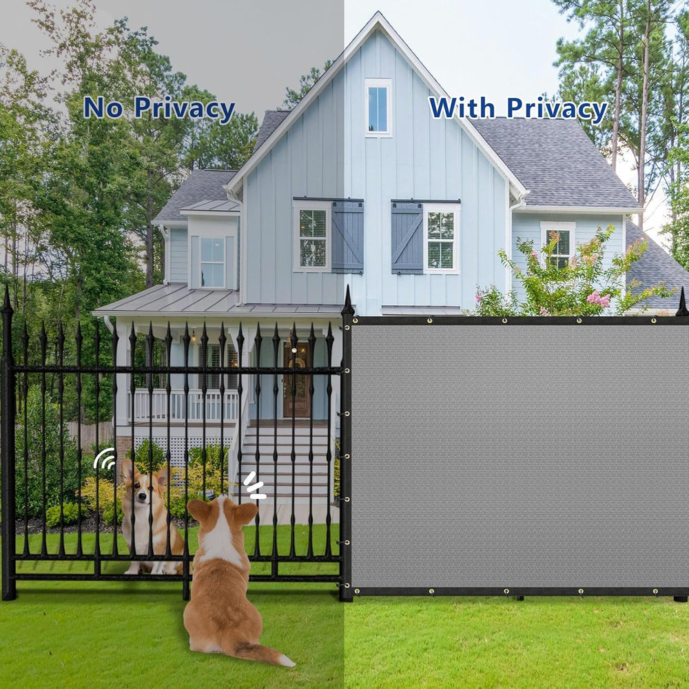 Buzzbazaar 4' x 25' Gray Heavy Duty Privacy Fence Screen - Commercial...