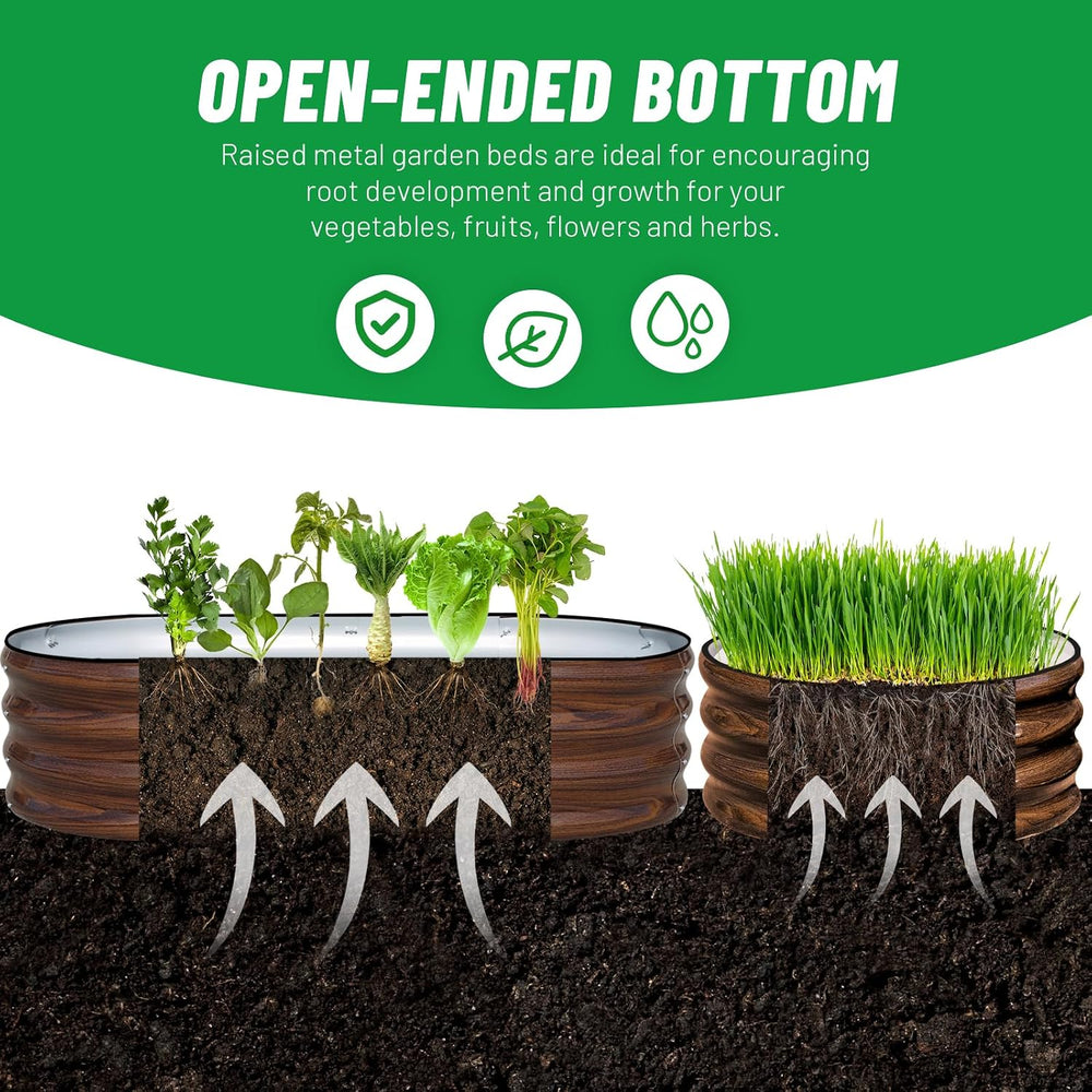 SnugNiture 3-Pack Galvanized Steel Raised Garden Bed Kit - 4x2x1 ft & 2x2...