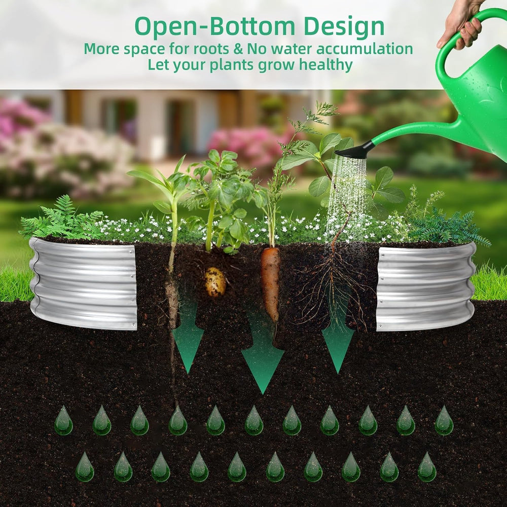 Gartist 2 pcs 4×2×1 ft Raised Garden Bed for Outdoor, Easy Assembly Galvanize...