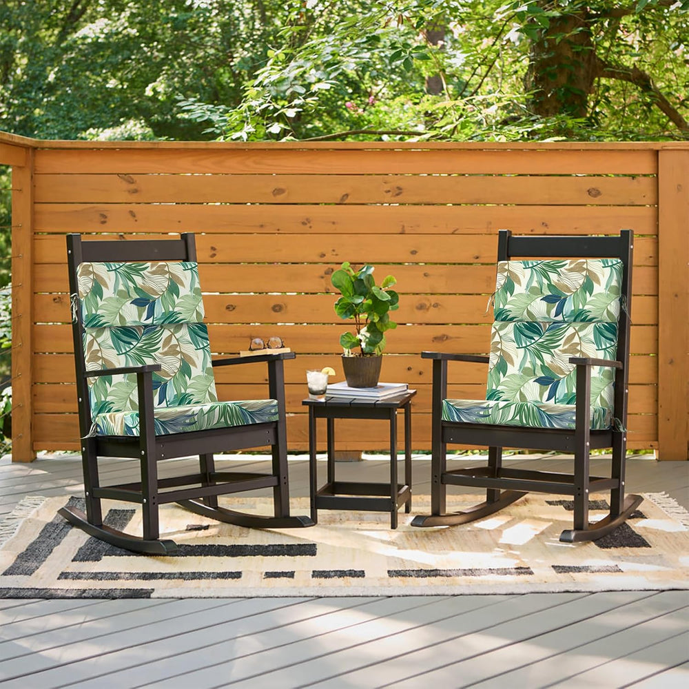 DYTXIII Outdoor High Back Chair Cushions Set of 2, 44"x22" Water Re...