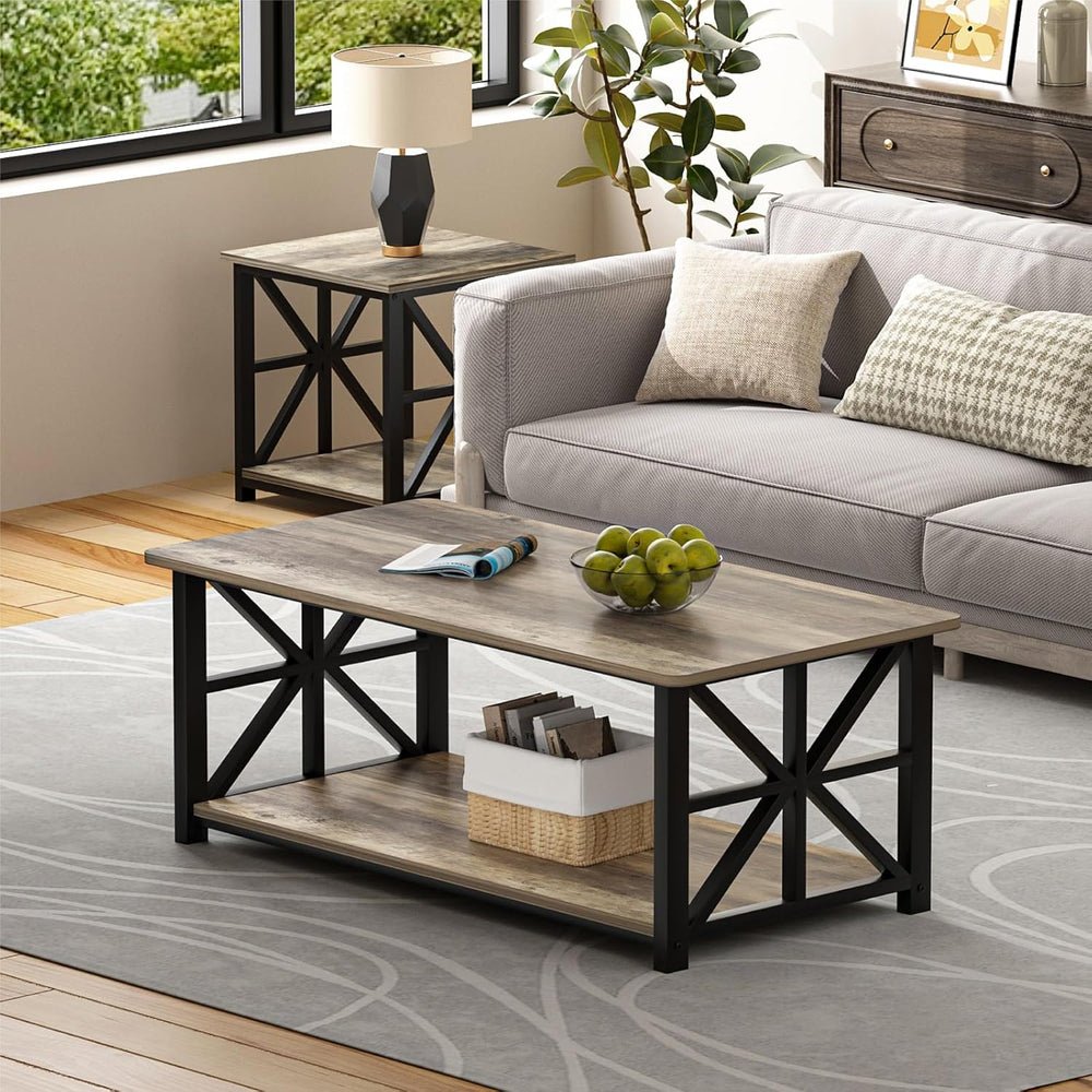 GreenForest Round Corners Coffee Table for Living Room