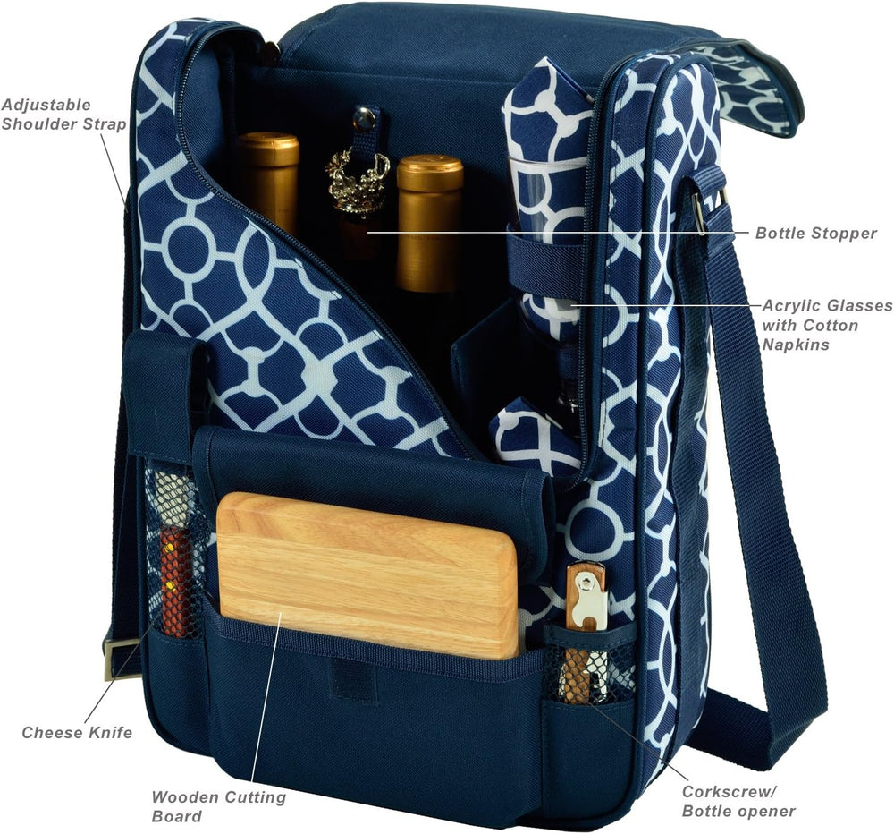 Picnic at Ascot Original Insulated Wine and Cheese Cooler Bag - Designed, Ass...