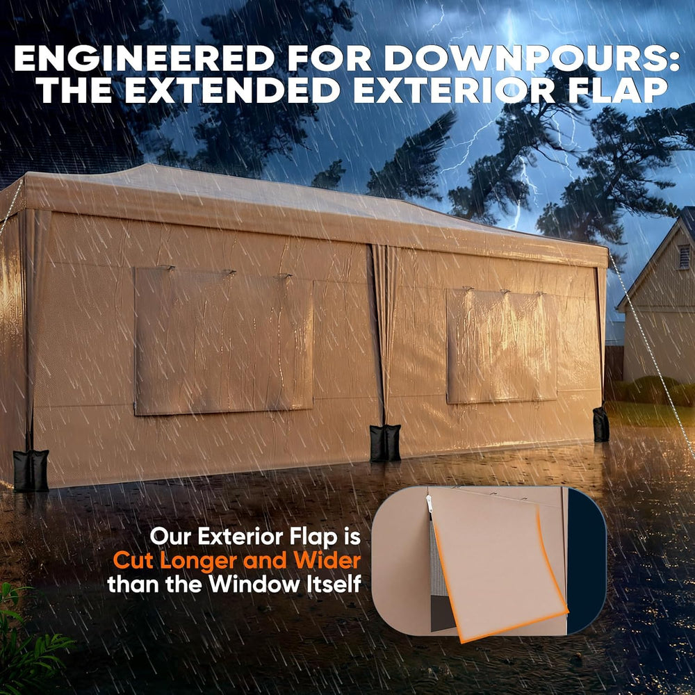 Quictent 10x20FT Pop Up Canopy Tent with Sidewalls