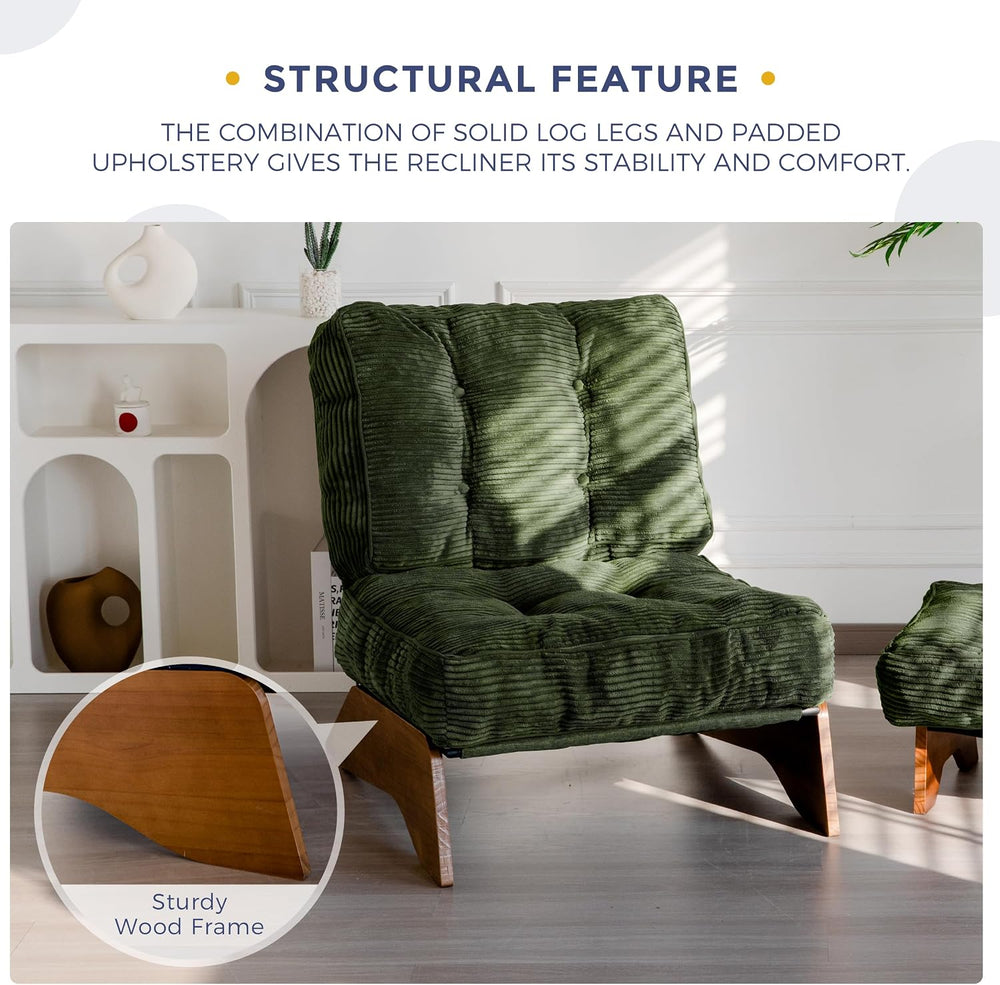 MAXYOYO Accent Chair with Ottoman, Lounge Chair with Adjustable Backrest