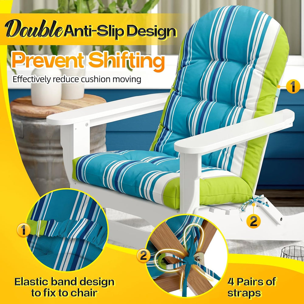 MAGIC ELEPHANT Adirondack Chair Cushion, Memory Foam Outdoor Chair Cushion, W...