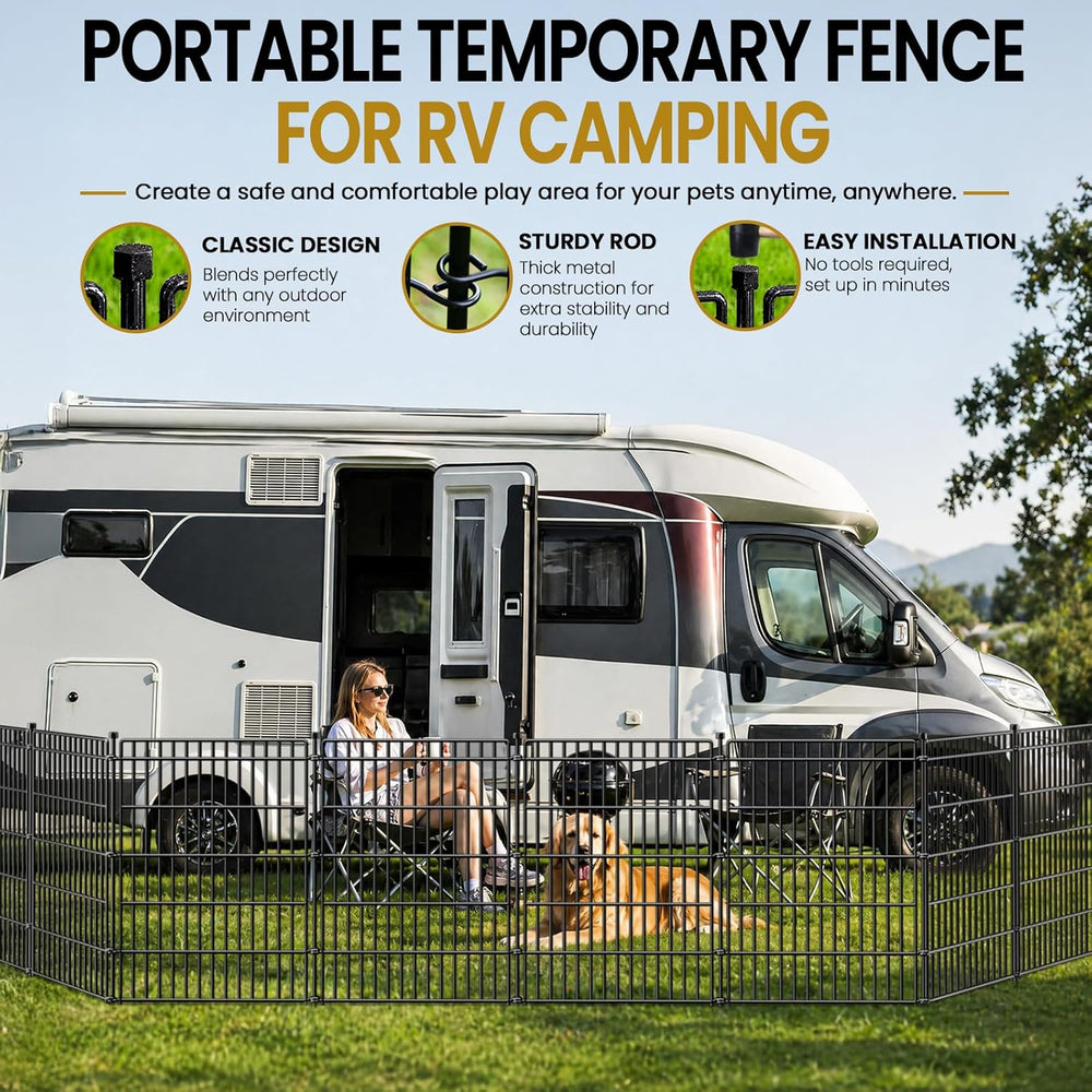 No Dig Garden Fence, Dog Fencing Outdoor for Yard, 10 Panels