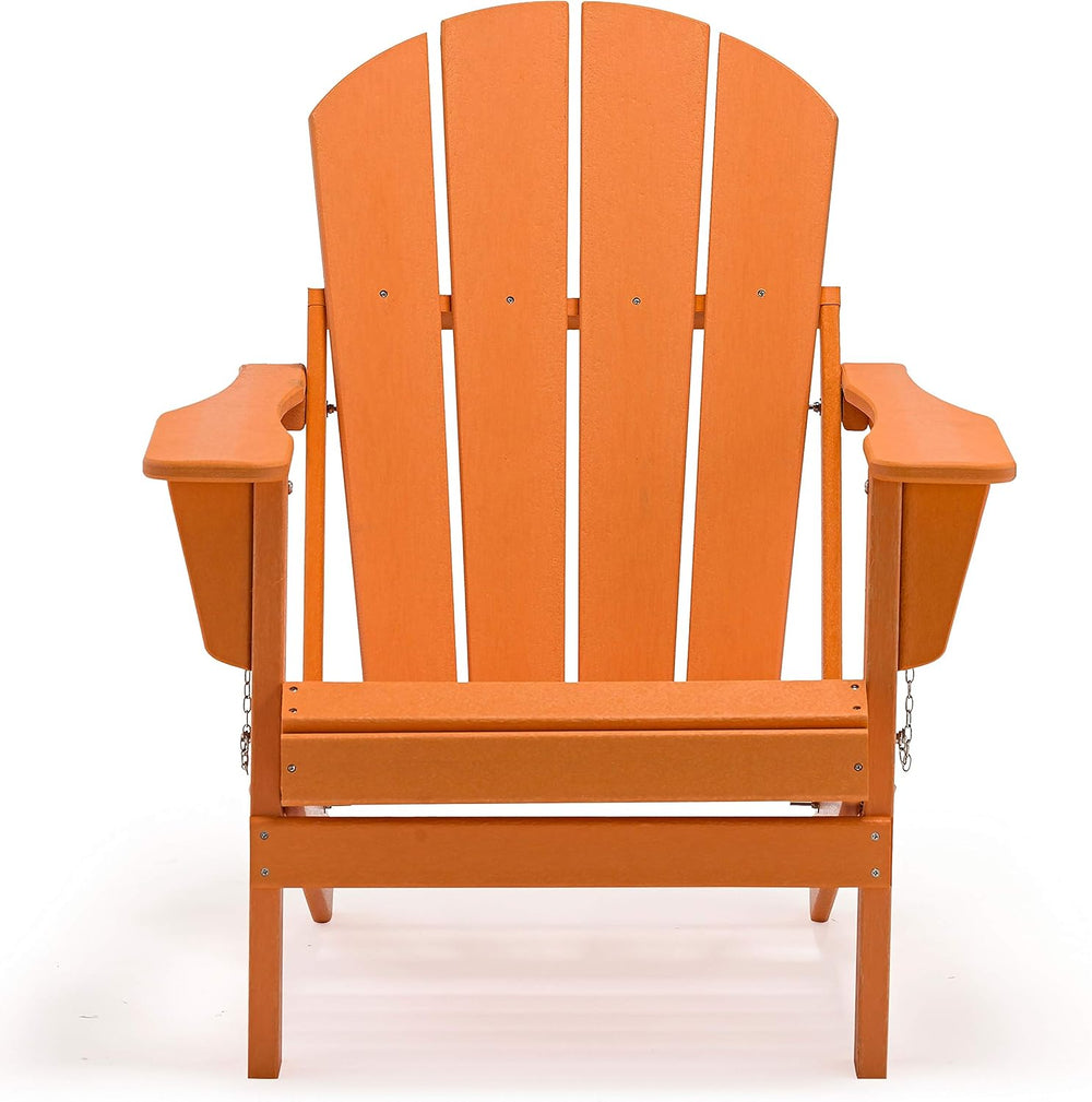 WO Home Furniture Laguna Folding Adirondack Chair, HDPE Patio Chair, All Weat...