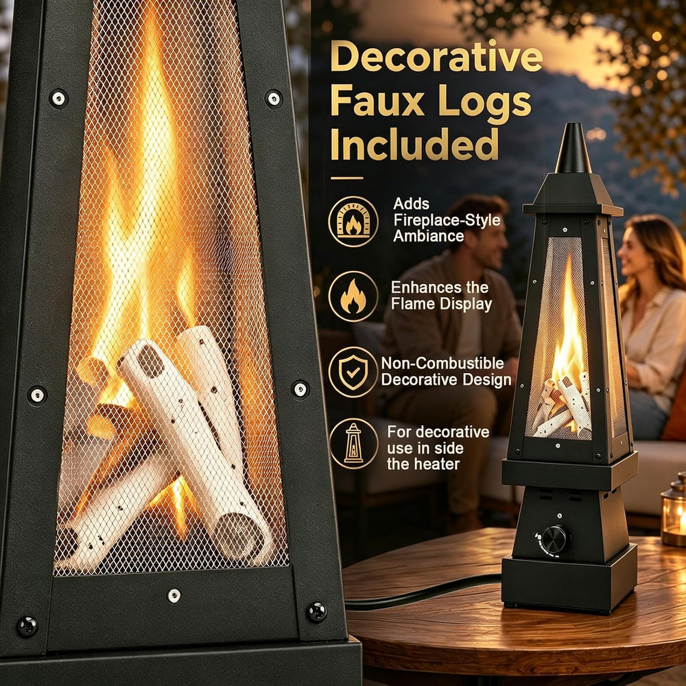 Uniflasy 27'' Propane Fire Pit Gas Chiminea for Patio