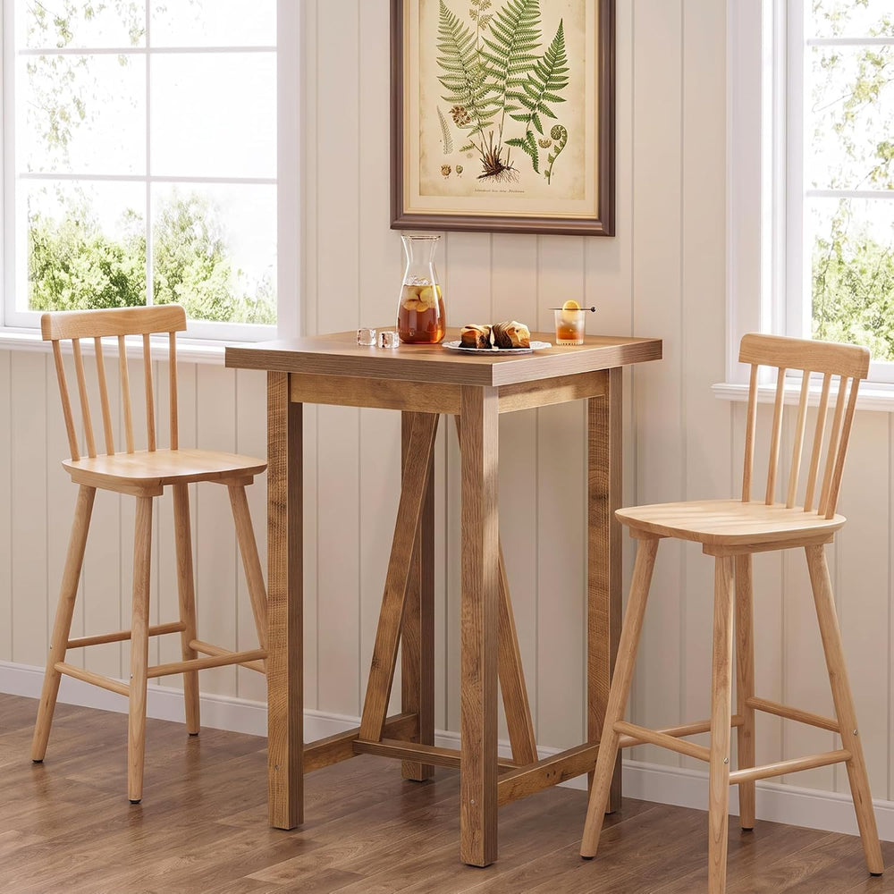 Windsor Bar Stools Set of 4, 26 Inch Counter Height Barstools Wooden Barstool...