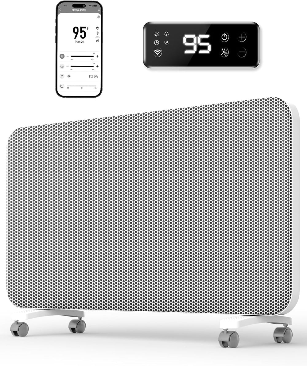 Convection Panel Space Heater Indoor Use, Large Room Electric Heater with Wif...