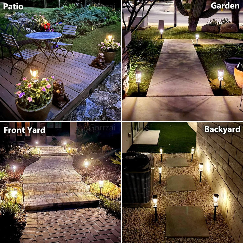 Solar Pathway Lights Outdoor Waterproof Landscape Lighting 8 Pack
