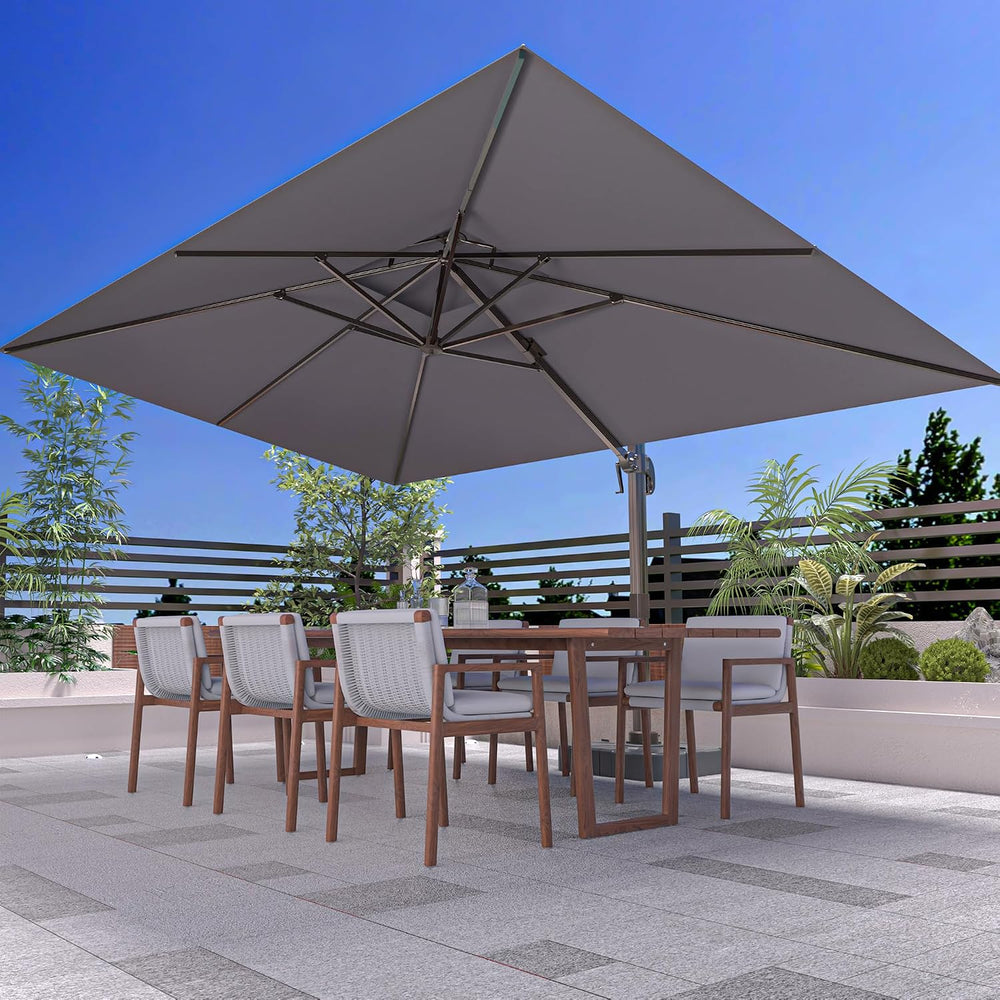 10' X 13' Outdoor Patio Umbrella Large Rectangle Cantilever Umbrella ...