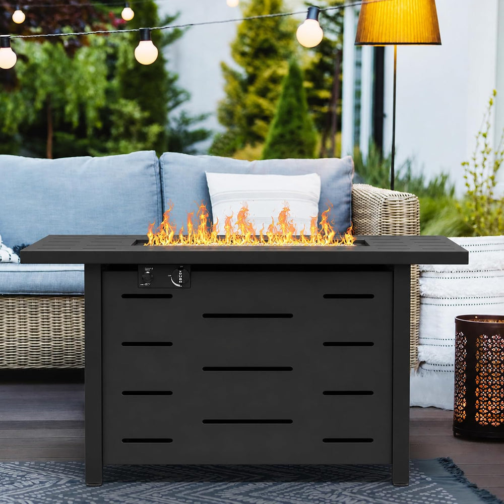 43 Inch Propane Fire Pit Table for Patio & Backyard, 50,000 BTU Steel Gas...