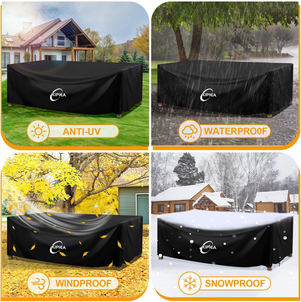 Kipiea Outdoor Furniture Covers Waterproof, 420D Heavy-Duty Patio Furniture S...