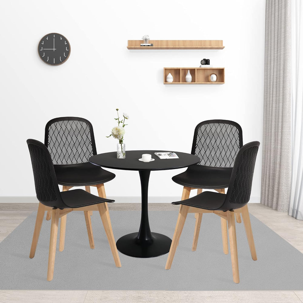 KM Legend Armless Modern Chairs with Wood Legs for Living, Bedroom, Kitchen,D...