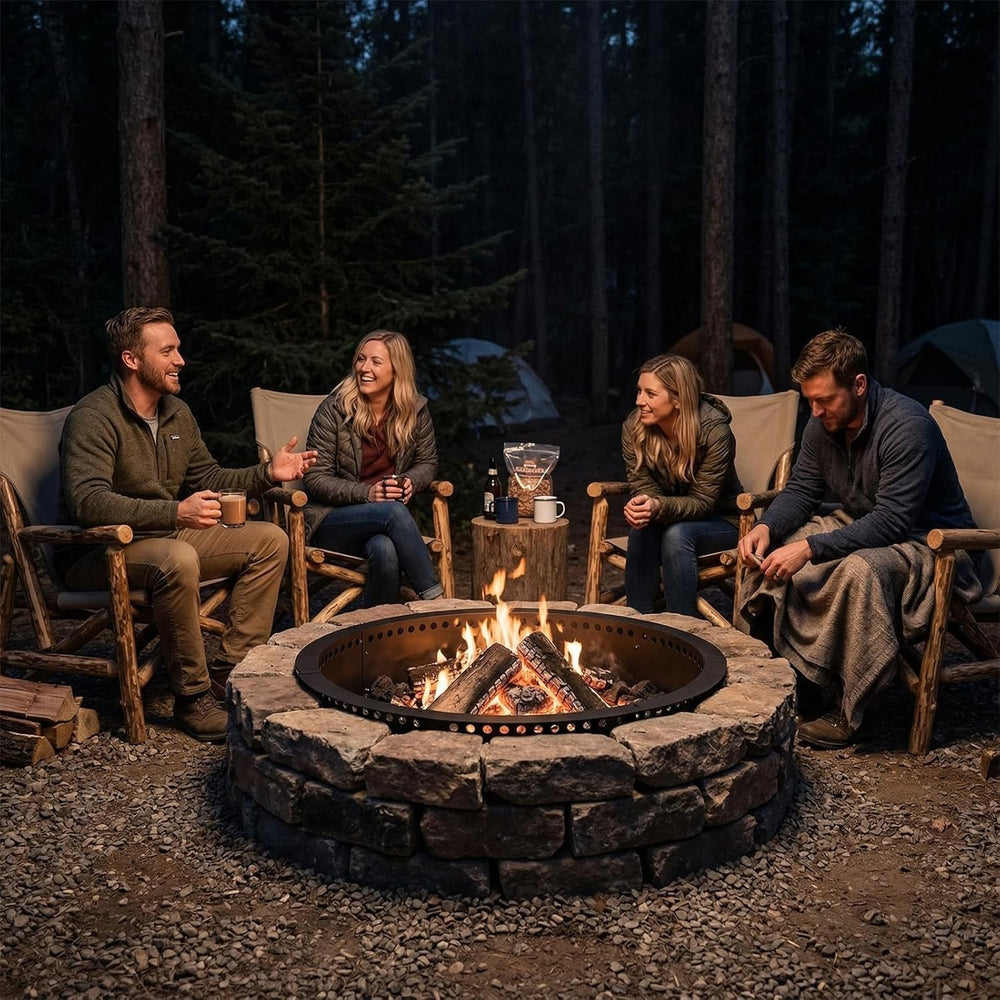 Smokeless Fire Pit Ring, 32 inch Outer/28 inch Inner Outside Fire Pit, Heavy ...