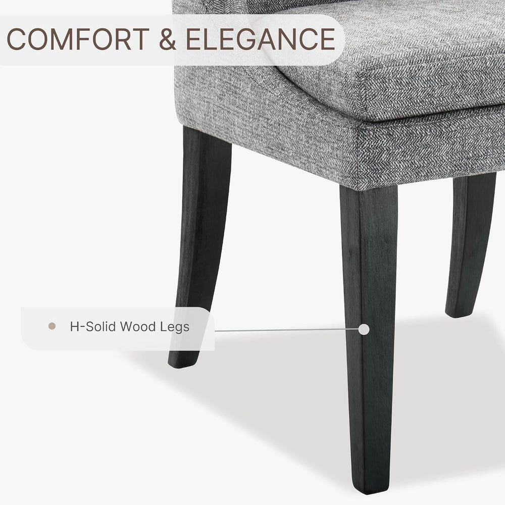 KISLOT Upholstered Dining Chairs Modern Sidechair Performance Fabric High Bac...