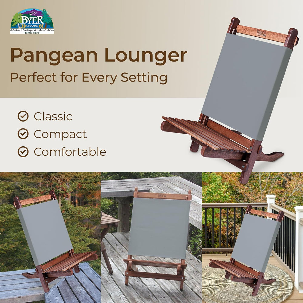 BYER OF MAINE Pangean Lounger Chair, and Beach Use in Granite, Portable