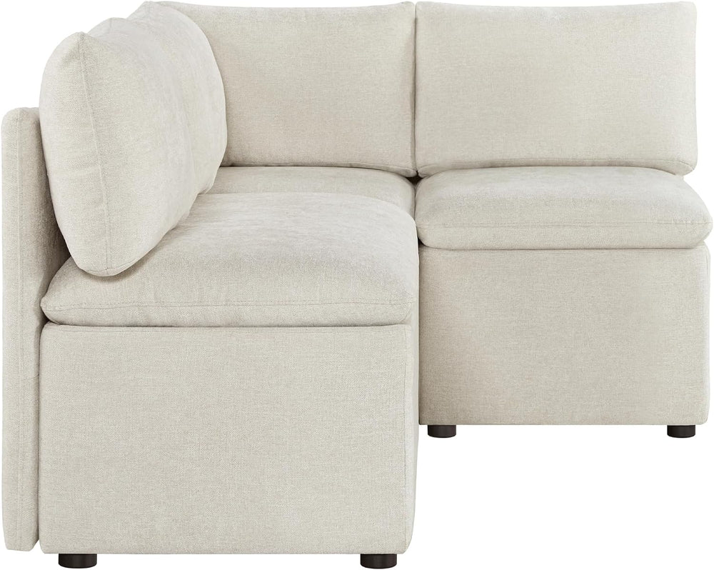 CHITA Breakfast Nook Bench with Storage, Banquette Seating, 4 Seats, Linen