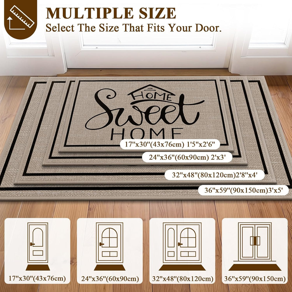 Vaukki Indoor Door Mat 32"x48", Ultra Thin Doormat Indoor Entrance