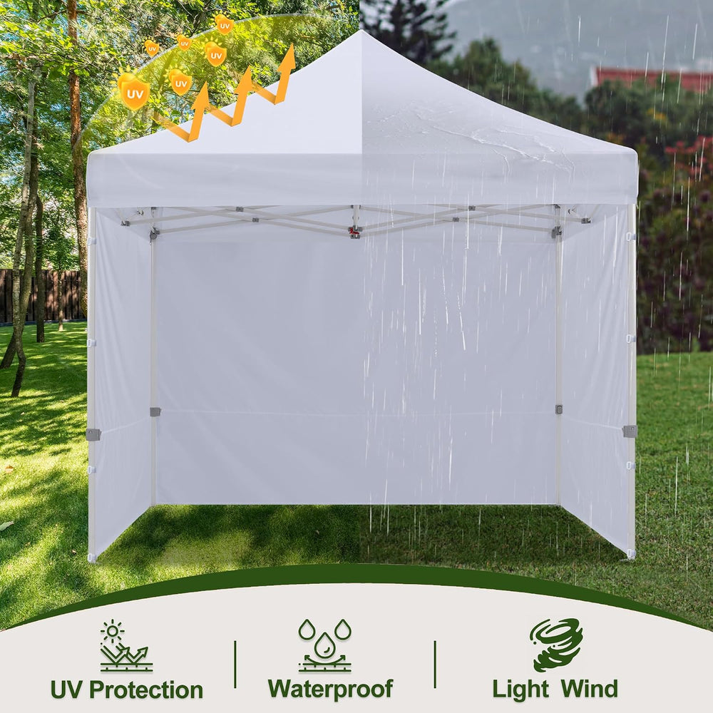 HLong Canopy Tent Sidewall for 10x10 Pop-Up Canopy, 3 Pieces, White