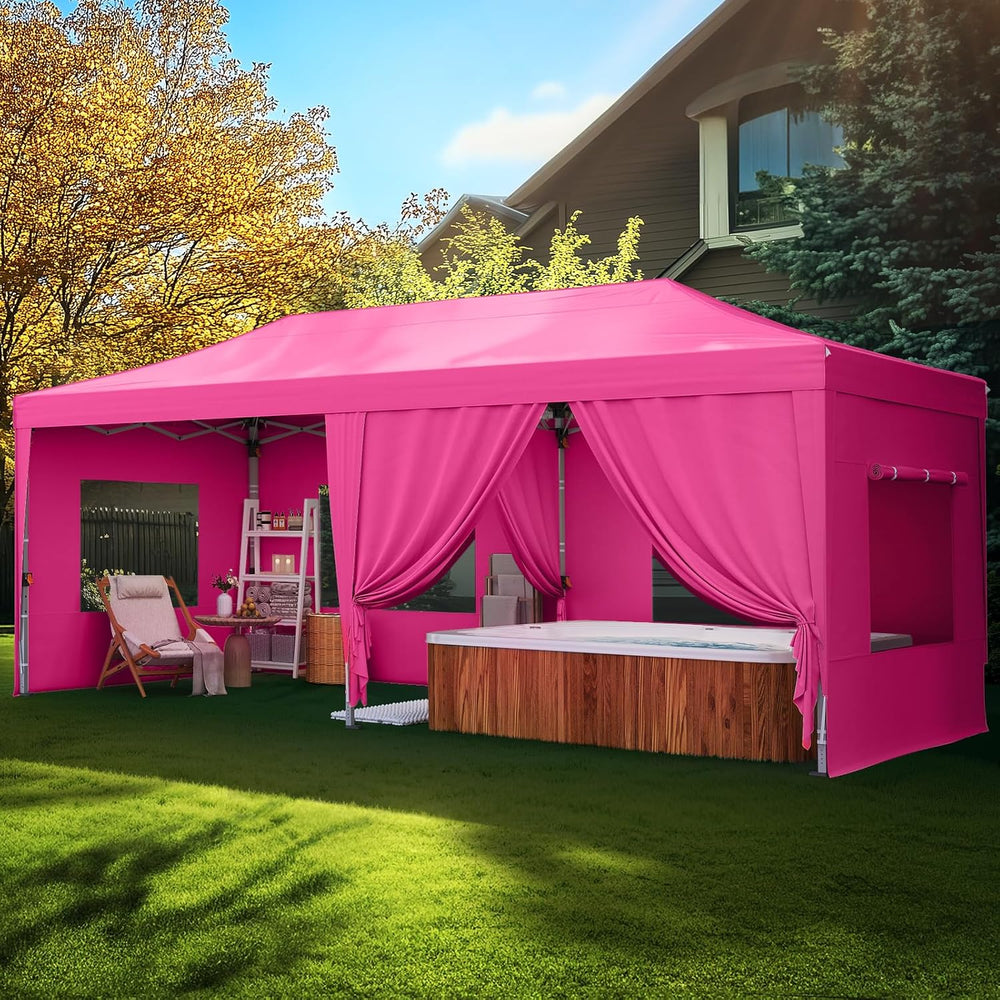 Quictent 10x20FT Pop Up Canopy Tent with Sidewalls