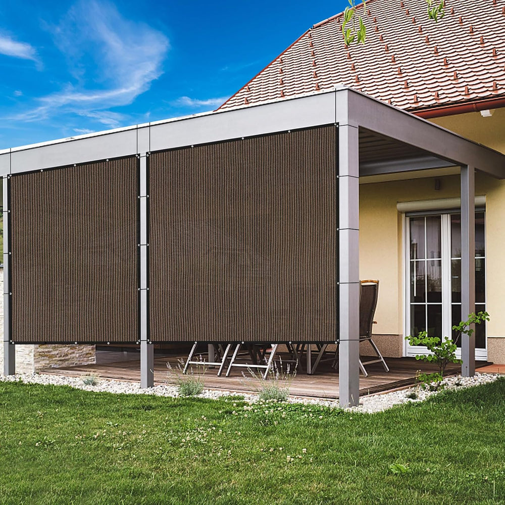 VICLLAX 90% Shade Fabric Sun Shade Cloth Privacy Screen with Grommets for Pat...