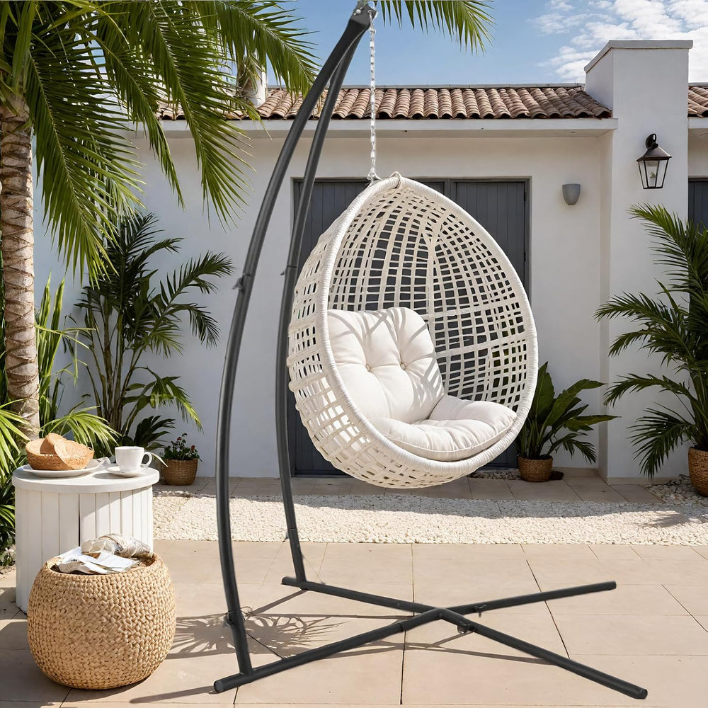 Hammock Swing Stand, Hanging Chair C-Stand w/Buckle & Spring Hook