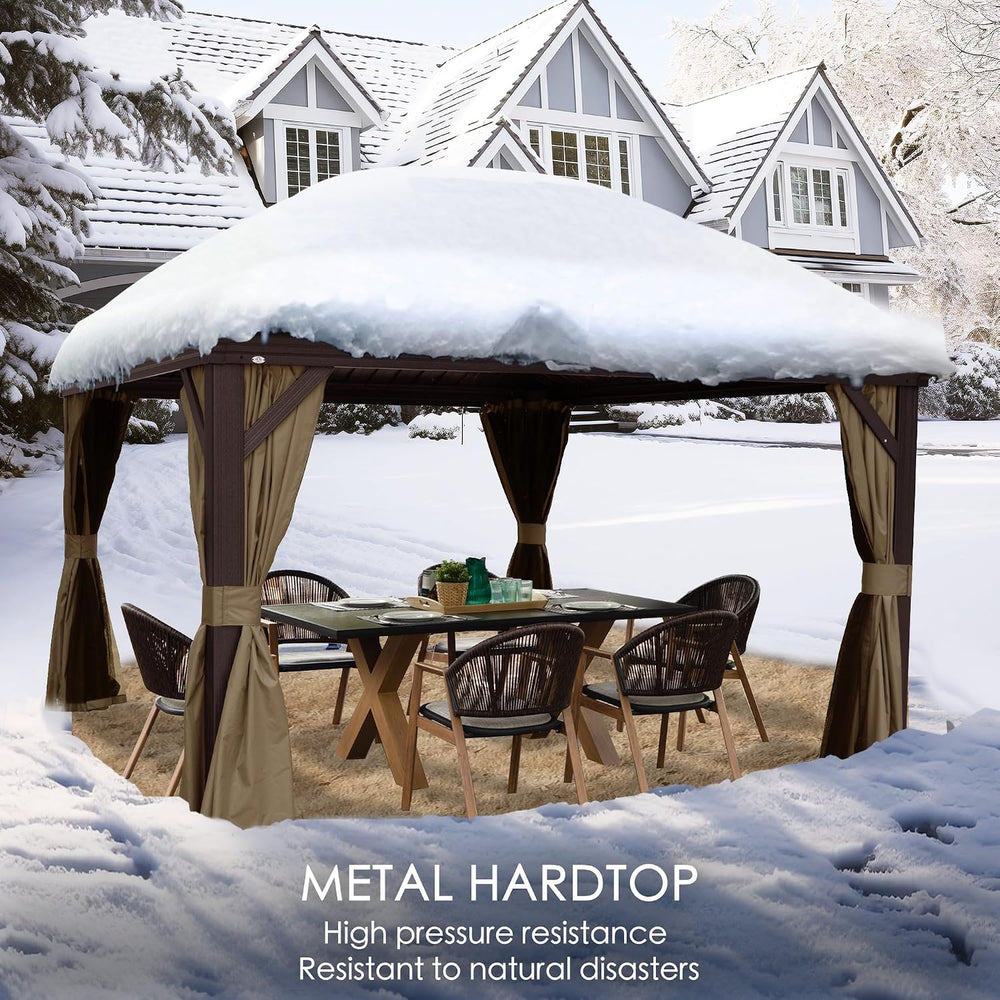 Kozyard Alexander 10' x 12' Hardtop Gazebo, Aluminum Frame