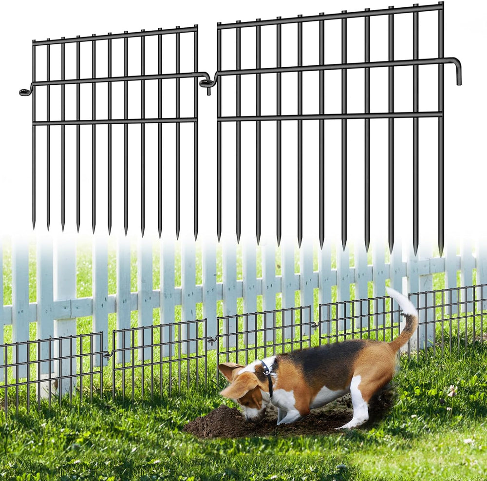 37ft (L) X 13in (H) Garden Animal Barrier Fence, 26 Pack No Dig Dog Fence Bor...