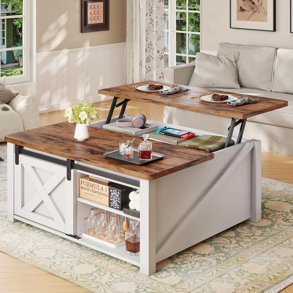 SEDETA 31.5" Lift Top Coffee Table with Storage, Square Coffee Tables fo...