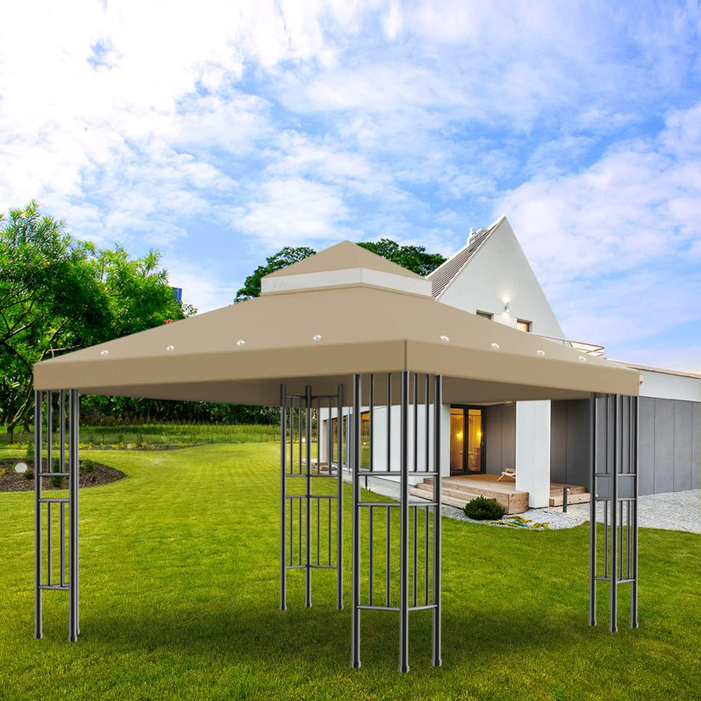 Sumfaller 10x10 FT Gazebo Replacement Canopy Top Cover