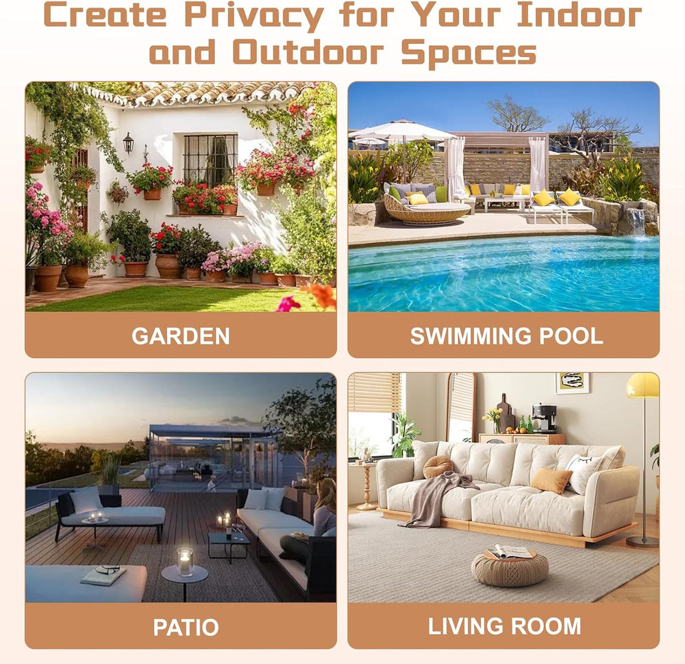 Outdoor Privacy Fence Screen,Freestanding Privacy Screen & Panels with St...