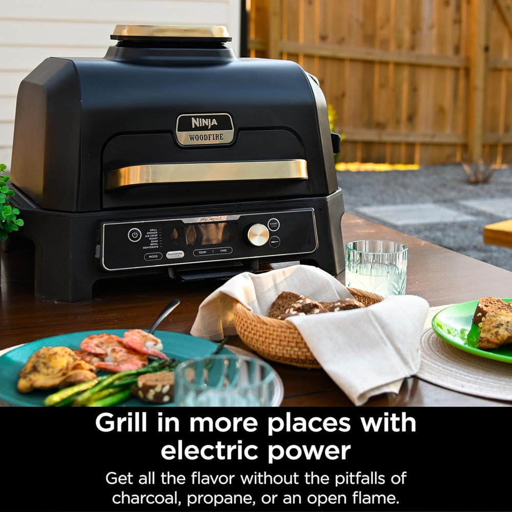 Ninja Woodfire ProConnect Premium XL Outdoor Grill & Smoker, Black & ...