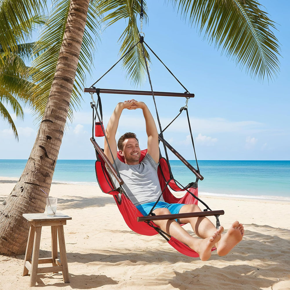 ONCLOUD Upgraded Unique Hammock Hanging Sky Chair, Air Deluxe Swing Seat with...