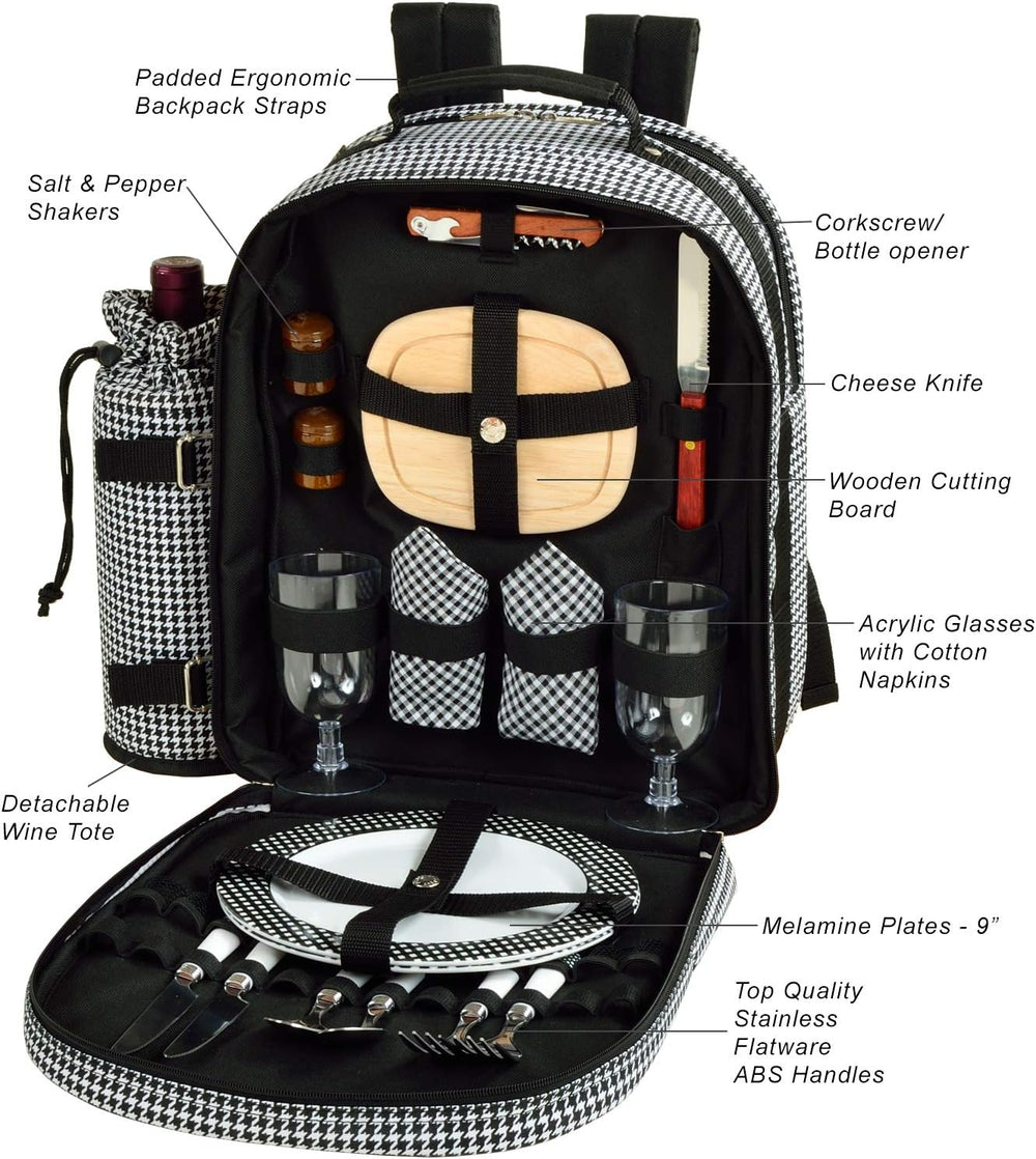 Picnic at Ascot Original Equipped 2 Person Picnic Backpack with Cooler & ...